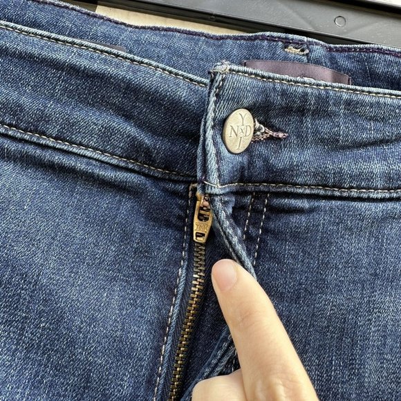 NYDJ Boyfriend Jeans LiftxTuck Embroidered Patches Cuffed Women’s Plus Size 24W - Picture 6 of 14